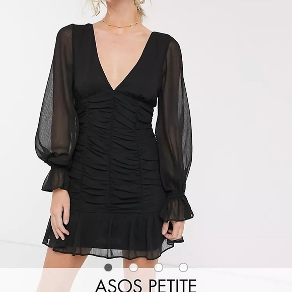 ASOS Petite Dresses & Skirts - ASOS DESIGN Petite ruched bodice mini dress - Size 6